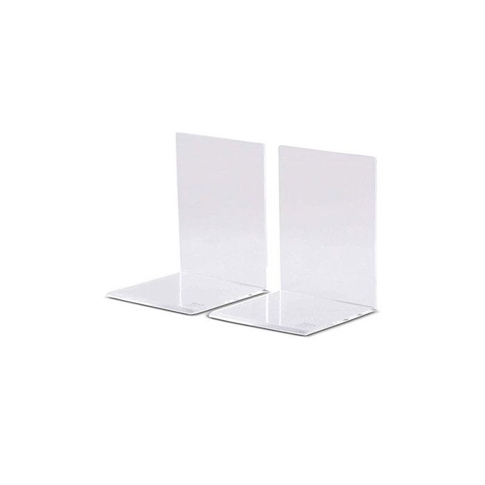 Serre-livres en acrylique - MAUL - 80 x 100 x 100 mm - Bords biseautés - Lot de 2 Serre-livres en acrylique - MAUL - 80 x 100 x 100 mm - Bords biseautés - Lot de 2