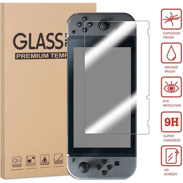 Protection écran Premium Nintendo Switch Verre Trempé Ultra Résistant Haute Définition - vue 2