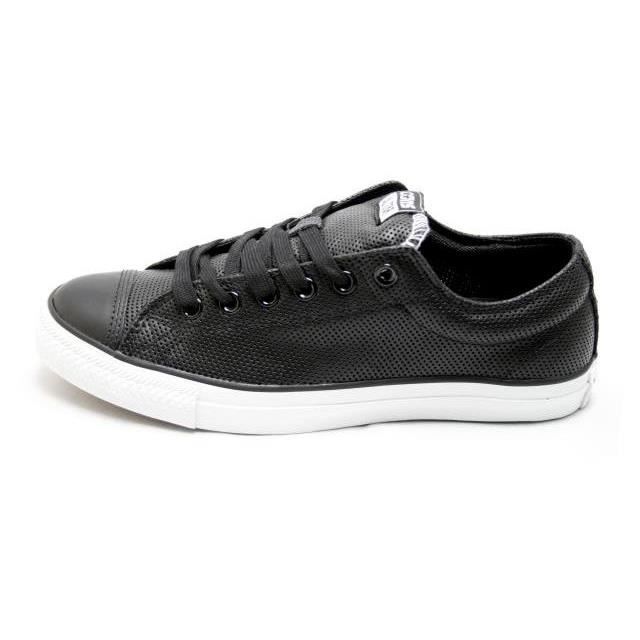 converse basse cuir noir