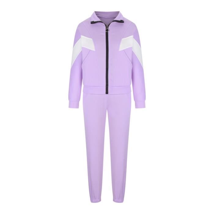 Ensemble Jogging Femme 2 Pièces – Sweat à Capuche Imprimé + Pantalon Large Confort – Sport & Loisirs Tendance