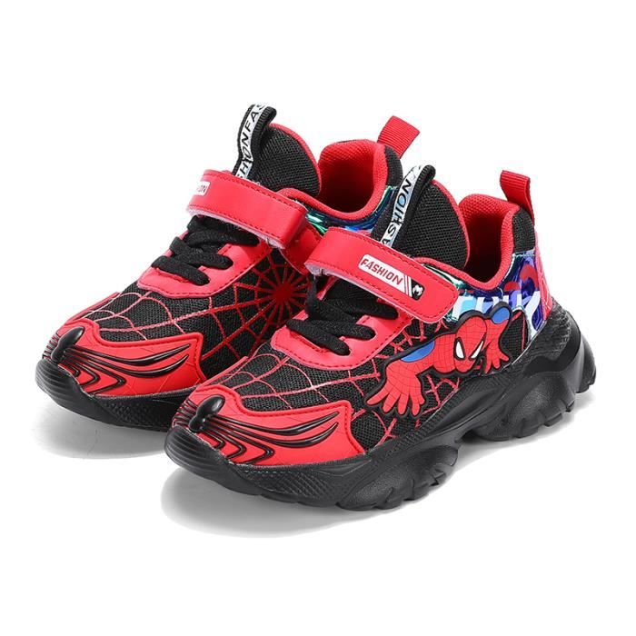 Basket Enfant Chaussures Garcon Fille Bouton Rotatif Baskets Rouge Cdiscount Chaussures