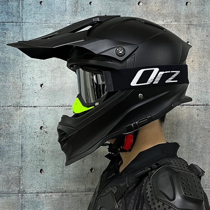 Casque Motocross ORIGINE - Certifié ECE 22-05 - Coque ABS, Intérieur Lavable - Taille XS à XL (53-62cm) - 1300g
