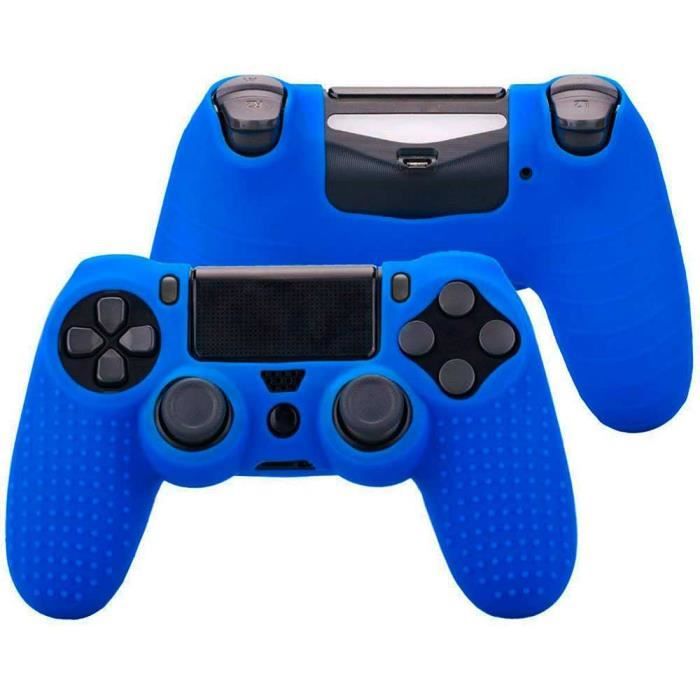 OCIODUAL Coque de Protection Silicone Compatible avec Manette PS4-Slim-PRO Bleu Gamepad ?tui Housse Skin Bumper Anti-D?rapant