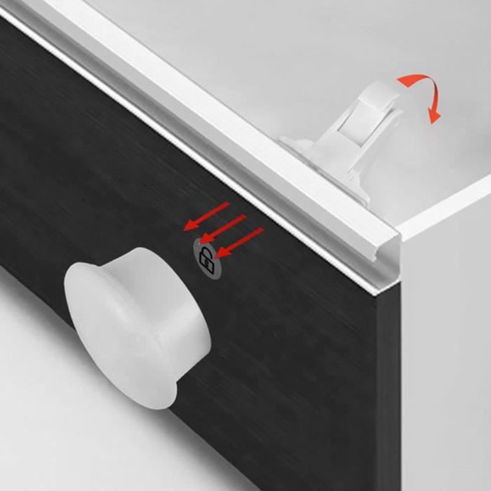 Serrure de tiroir magnétique Verrou de sécurité multifonctionnel pour  enfant (4 serrures + 1 clé) - Cdiscount Bricolage