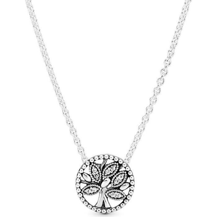 Collier PANDORA Arbre de Vie Argent Oxyde de zirconium