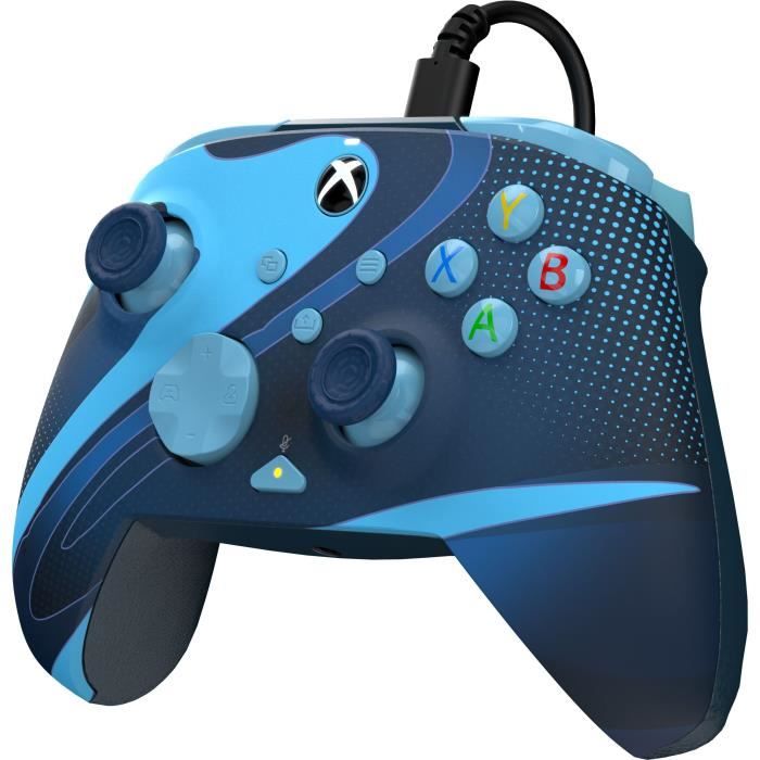 PDP - Manette de jeu filaire avancée REMATCH GLOW Blue Tide pour Xbox Series XS Xbox One et Windows 10/11 PDP - Manette de jeu filaire avancée REMATCH GLOW Blue Tide pour Xbox Series XS Xbox One et Windows 10/11
