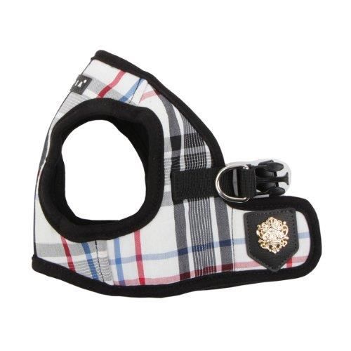 Harnais pour chien - PUPPIA - PAMA-AH978 - Noir et blanc - Taille XS - Motif à carreaux