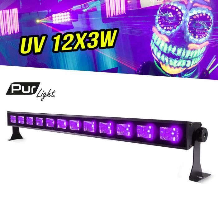 Barre à LEDs 12x3V spécial lumière UV avec étrier de fixation - PUR LIGHT AMBER