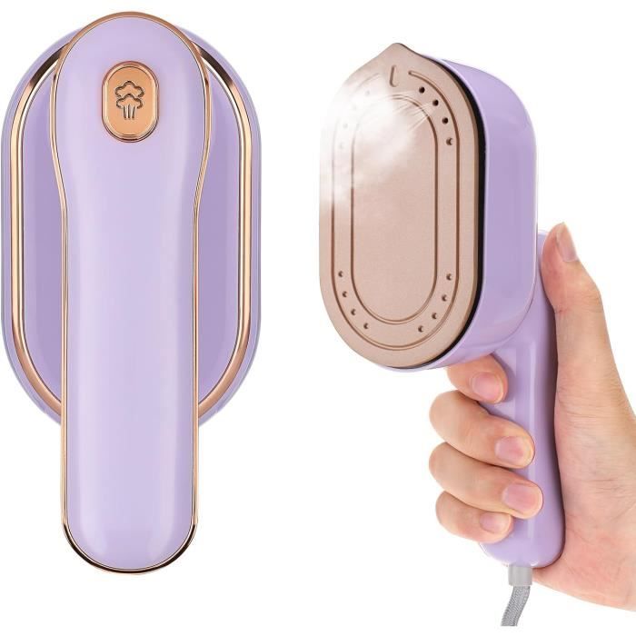 Afenau Mini Fer à Vapeur Pliable 50ml - Fer à Repasser Portable De Voyage - 2 En 1 Humide Et Sec