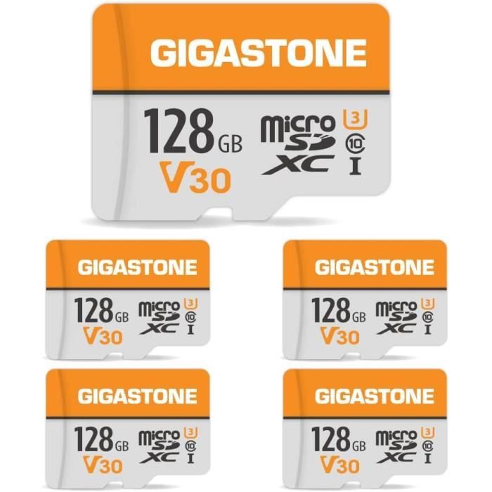 Carte Mémoire 128 Go Lot De 5 Cartes, Compatible Avec Gopro Caméra