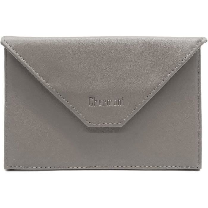 Charmoni Porte Papiers Voiture Forme Enveloppe Cuir - Pochette Permis Carte Grise Assurance 15x11cm
