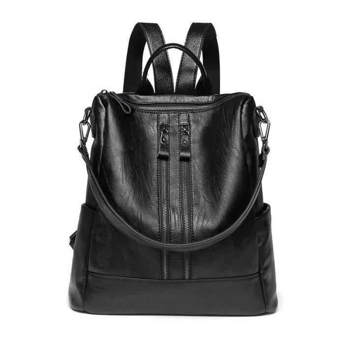 Sac à Dos Femme Élégant En PU Cuir - Petit Modèle Antivol - Léger Pour Ville, Voyage Ou Bureau