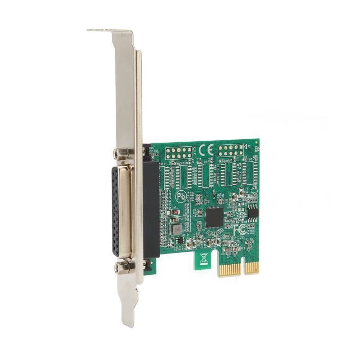 Carte Adaptateur de Port Parallèle PCI-E,Imprimante DB25 LPT à Port Parallèle vers Convertisseur PCI-E,Carte d'extension Parallèle LPT,pour dows98SE/ME/2000/XP/Vista/Win7/Win8/Win10