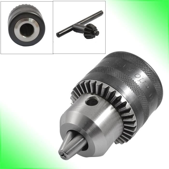 Noir Mandrin de per/çage /à cl/é durable de 1,5 /à 10 mm 3//8-24UNF Adaptateur darbre de montage de filetage Adaptateur de mandrin de per/çage Ensemble de cl/és de mandrin de foret