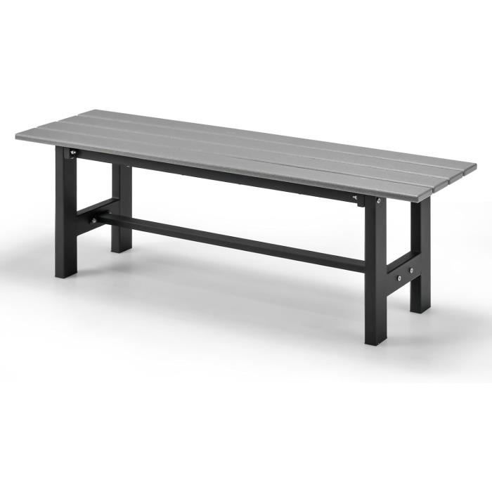 Banc De Jardin 2 Places En Métal - Design élégant Avec Dossier - Charge Max 320kg - Pour Terrasse Et Balcon - Bronze 127x63x88cm