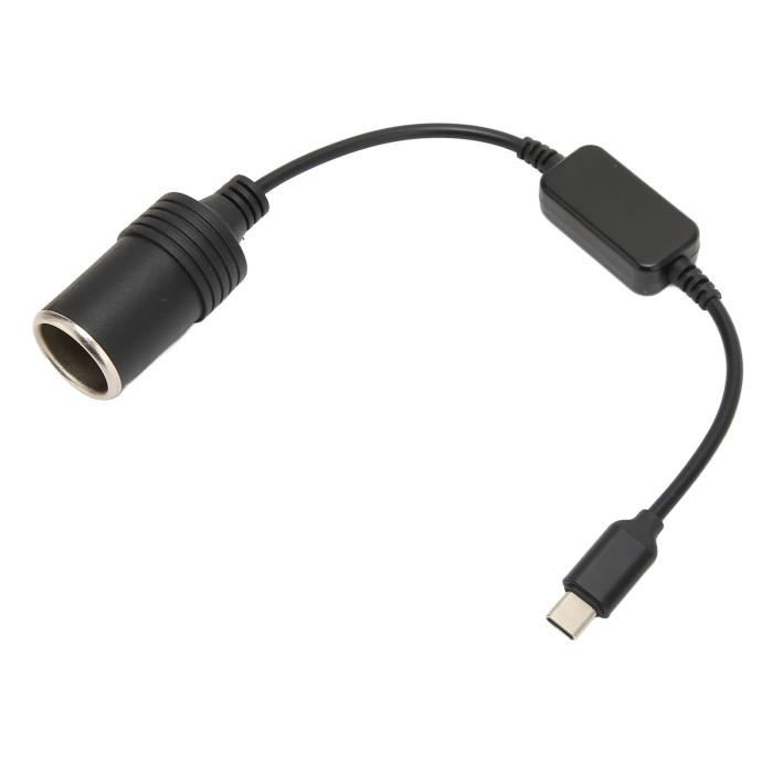 Convertisseur de Câble USB A mâle vers Allume-Cigare Femelle 12V