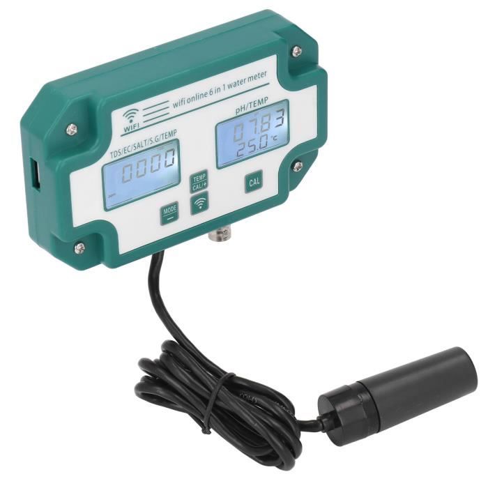 Tester Profesional Calitate Apa 6 in 1 de masurat salinitatea/PH/TDS/EC