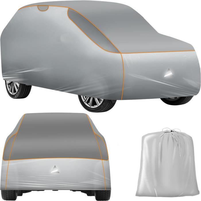 TECTAKE Bâche de voiture anti-grêle imperméable et respirante avec sangle réglable en longueur - Taille SUV/VAN 571x203x120cm