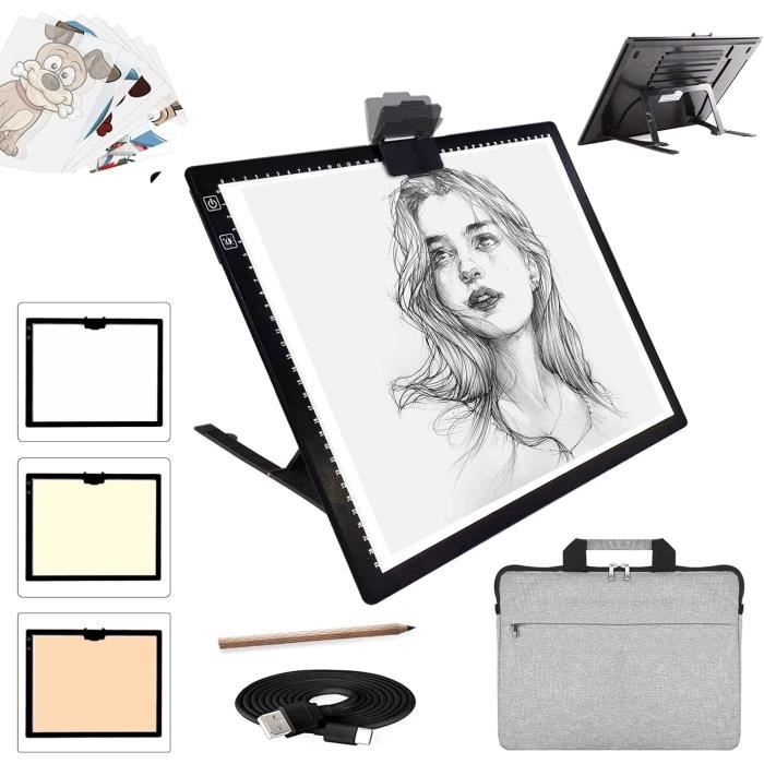 Zocelight Tablette Lumineuse A4 Rechargeable Avec Support Intégré