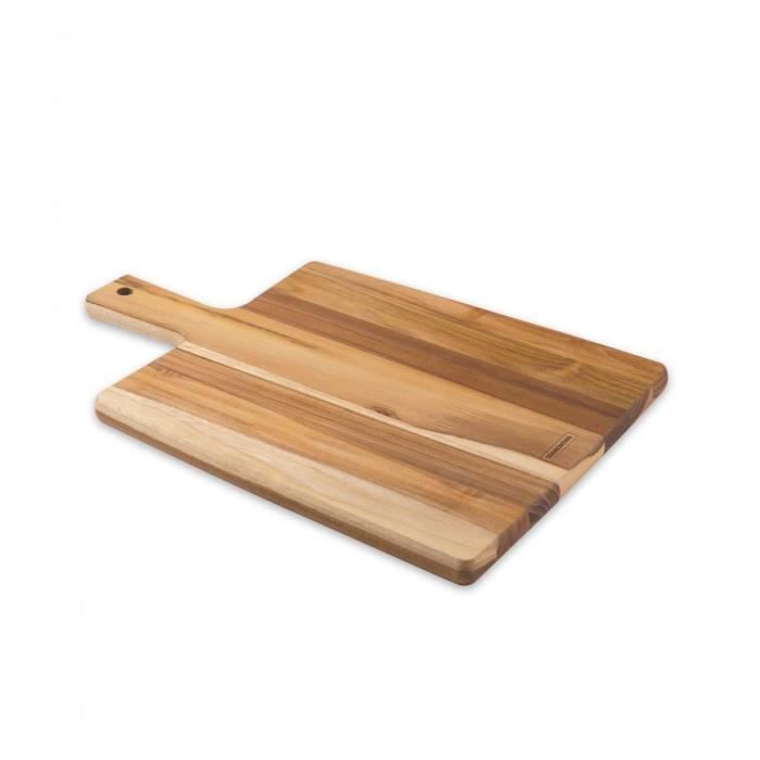 Planche à Découper Et Service Tramontina LANDHAUS - Bois De Teck FSC 40x27x1.8 Cm - Avec Rainure à Jus Et Poignée