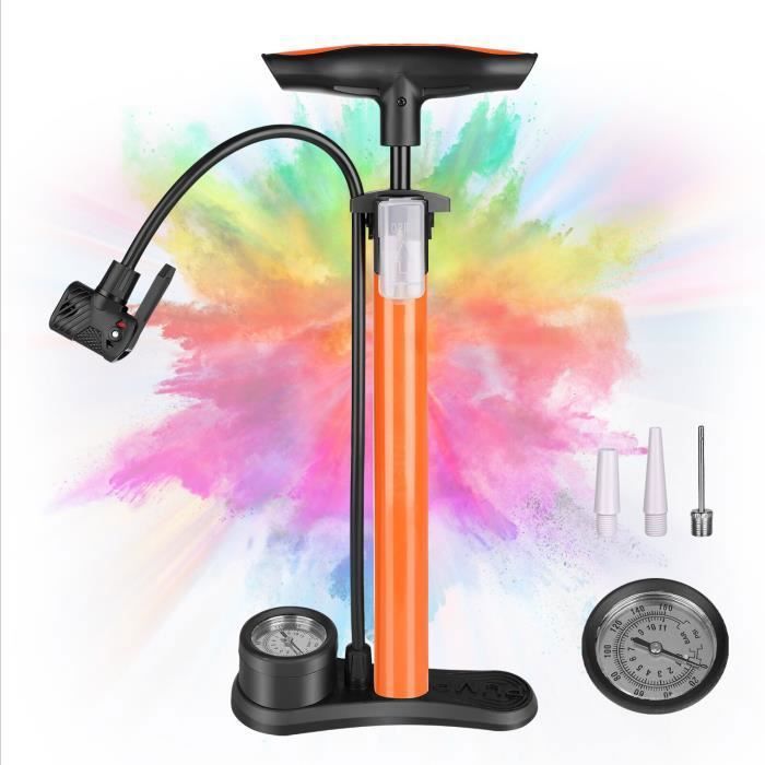 Mini Pompe à Vélo Avec Manomètre – Aluminium – 120 PSI – Neuve