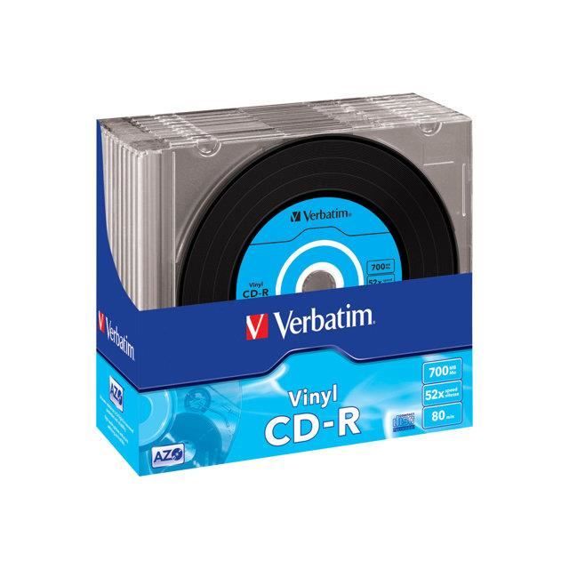 Verbatim CD R Data Vinyl 700MB 10 Disques - vue 3