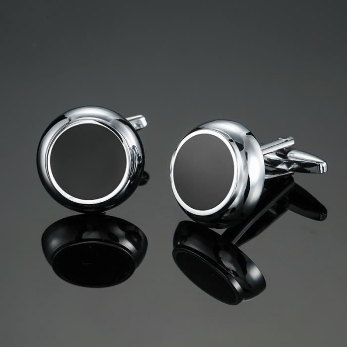 BOUTON DE MANCHETTE,CL 503--boutons de manchette ronds pour hommes