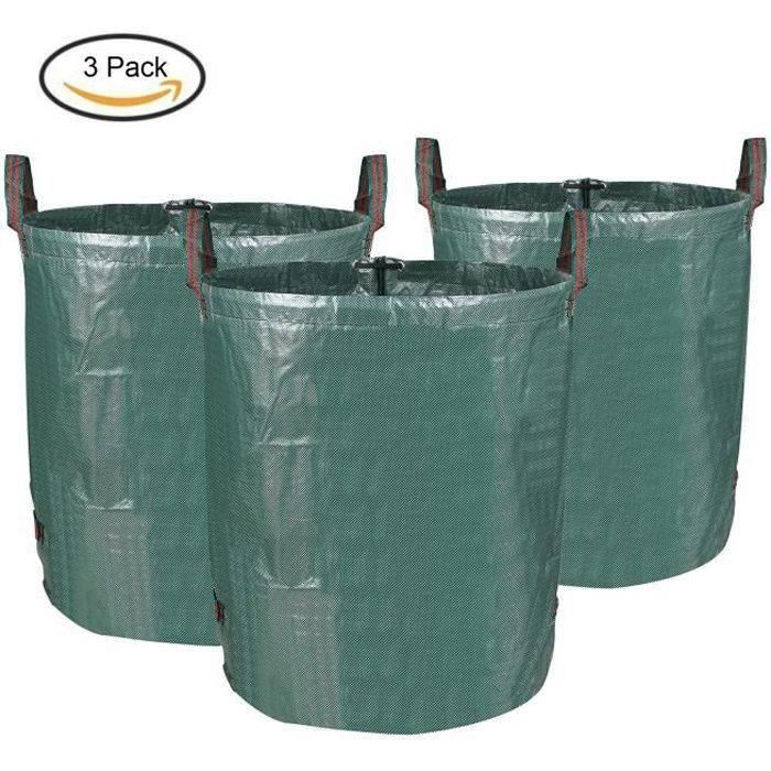Lot De 3 Sacs De Jardin 272 L Gerbala - Pliables, Autoportants, Imperméables 150 GSM Pour Feuilles Et Déchets Verts