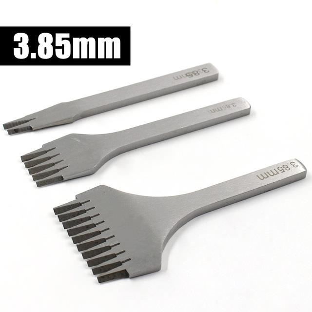 Set Punzoni Per Cuoio - 3 Pezzi Con 2, 5 E 10 Denti, Passo 3.85mm, Per Lavorazione Pelle - Foto 6