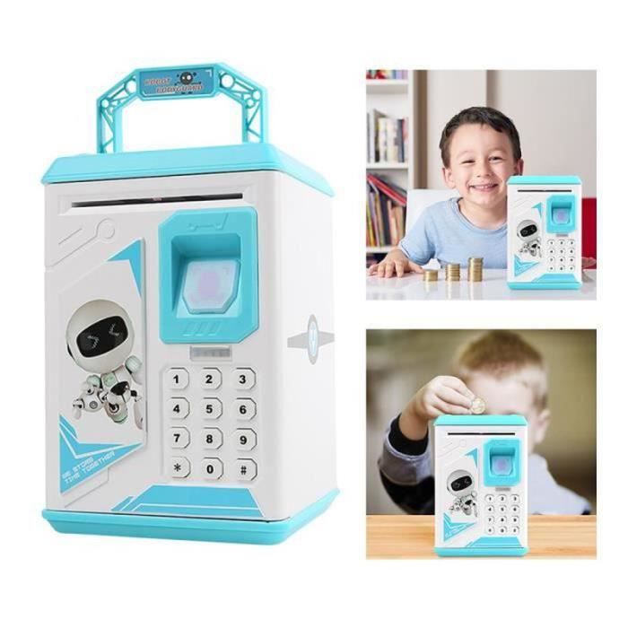 Boîte D'Épargne Électronique Pour Enfants Avec Empreinte Digitale Et Mot De Passe - Coffre Fort Musical Éducatif Avec Rouleau Manuel Dès 3 Ans