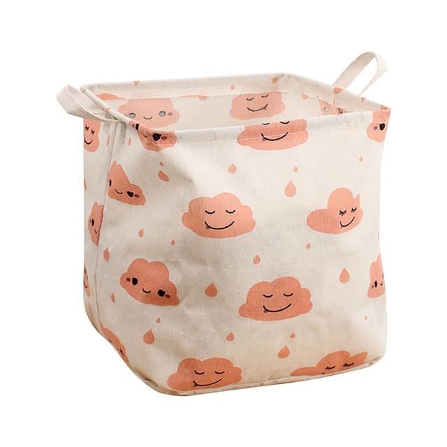 Osuter Panier Rangement Bébé 60L - Panier Toile Pliable Renard Orange Pour Vêtements Et Jouets