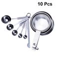 2 Set Stainless Steel Measuring Cups and Spoon Cooking Measure Cup Seasoning Spoons Coffee Tea Kitchen  CUILLERE DE TABLE-1