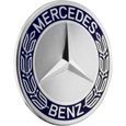 4x Logo Jante Mercedes Benz Bleu Nuit 75mm Cache Moyeu Centre De Roue Emblème -1