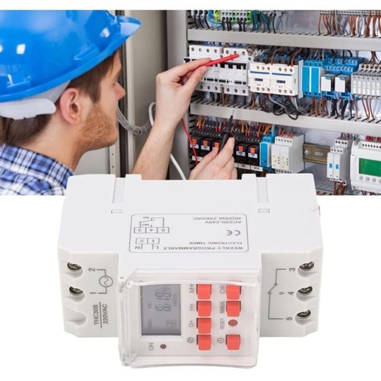 Minuteur Contacteur Programmations Journalières Cumulus Rail DIN 30A 7200W