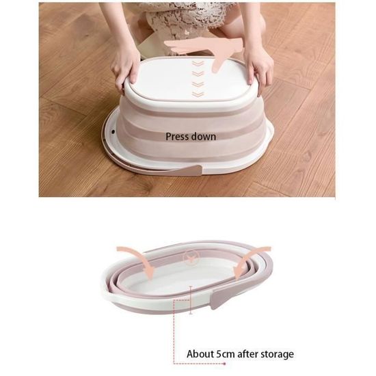 Baignoire De Pieds Pliable Avec Poignée Seau Portable Pour Pieds