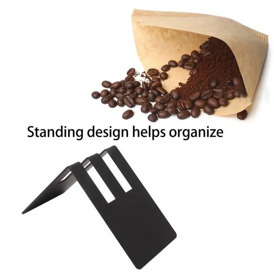 HURRISE Porte-filtre à café en papier en acier inoxydable Porte