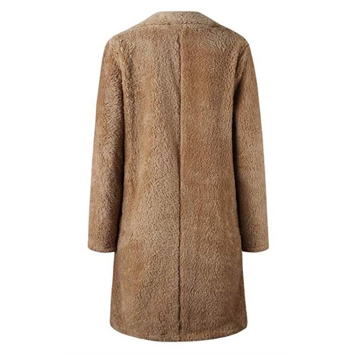Manteau peluche marron best sale