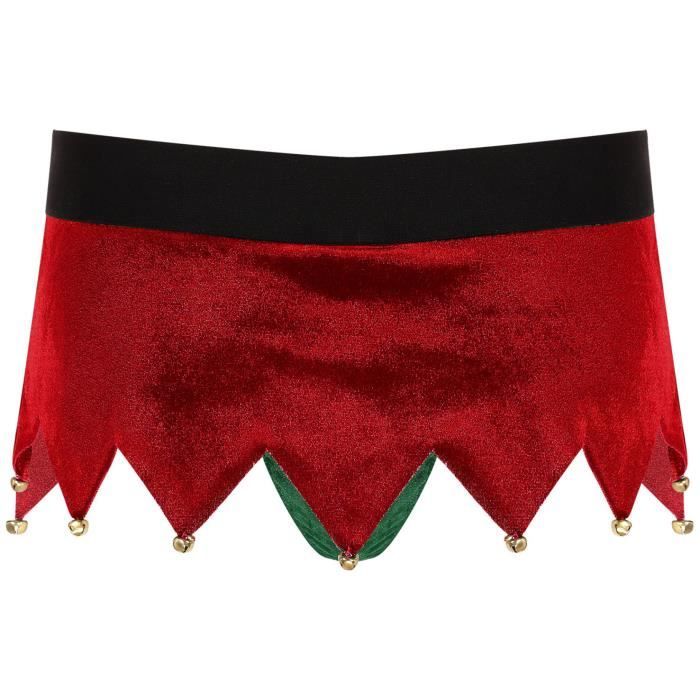 Iixpin Slip Noel Homme Sexy String Pere Noel Costume de Noel Jocsktrap Lingerie Hot Tanga S XXL Rouge Rouge Cdiscount Pret a Porter