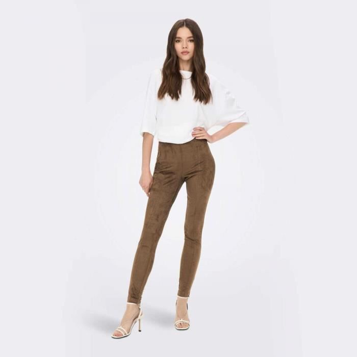 Legging effet online daim