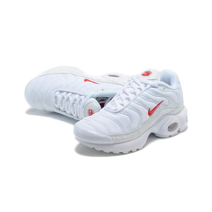 NIKE AIR MAX TN Plus TxT Enfants Blanc Rouge Blanc rouge Cdiscount Chaussures