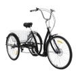 26 pouces tricycle adulte 6 vitesses tricycle Senior tricycle + panier-2