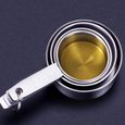 2 Set Stainless Steel Measuring Cups and Spoon Cooking Measure Cup Seasoning Spoons Coffee Tea Kitchen  CUILLERE DE TABLE-2