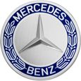 4x Logo Jante Mercedes Benz Bleu Nuit 75mm Cache Moyeu Centre De Roue Emblème -2