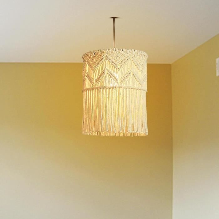 2 Pack Abat-jour Couverture Lumineuse En Macramé Ombre À Lampe Frange