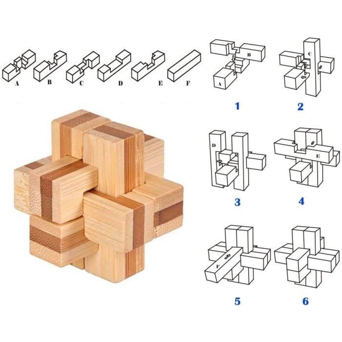 Puzzle New1 401 - Gracelaza Casse-tête Bois Set 6 Pièces Jouet 3d Puzzle  Jouets Cadeaux Idéaux Enfan - Cdiscount Jeux - Jouets