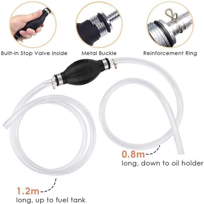 Pompe Manuelle MECHANIC SET 12 - Pour Carburant, Eau, Huile, Avec 2 Tuyaux De 1 M, Diamètre 12 Mm