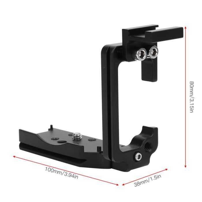 Support En L à Libération Rapide En Alliage D’Aluminium Pour Insta360 X5 X4 X3 – Compatible 1/4”