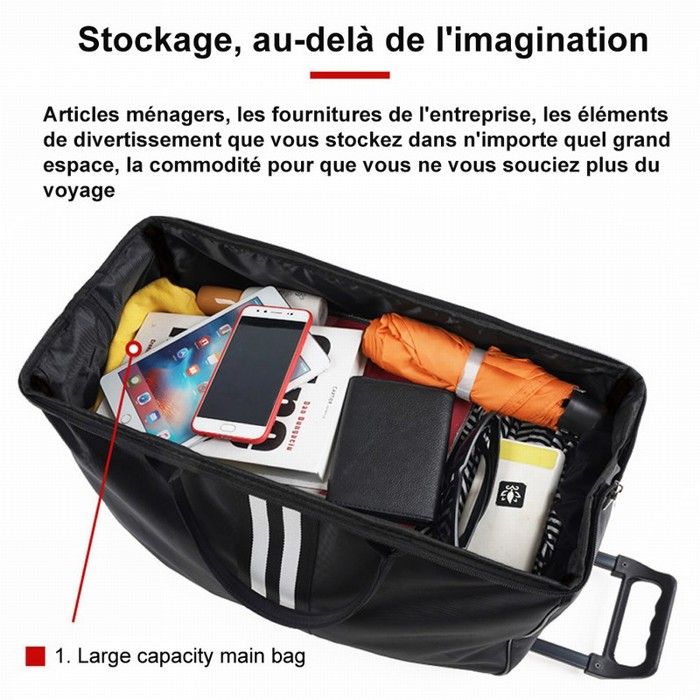 Sac de voyage pliable de grande capacité, sacs de voyage légers et