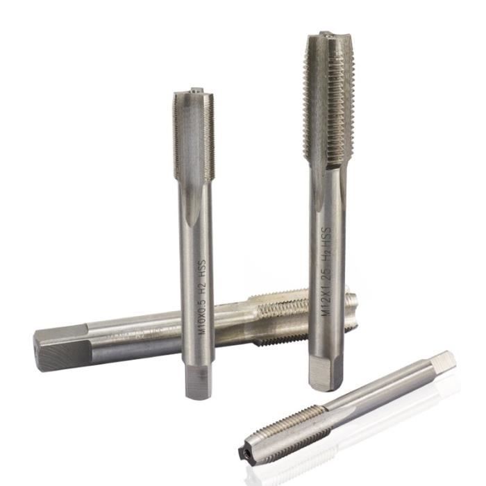 Set 2 Pièces Taraud + Filière 1/2-28 UNEF – HSS, Filetage à Droite – Pour Métaux – Argent