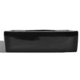 Vasque carrée en céramique Noir - VIDAXL - Design moderne et élégant - A poser - 40 cm-3